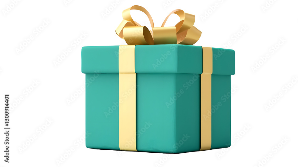 Poster elegant 3d rendered pink gift box with luxurious golden ribbon creating a charming and festive look 