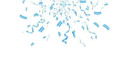 blue confetti party celebration background template