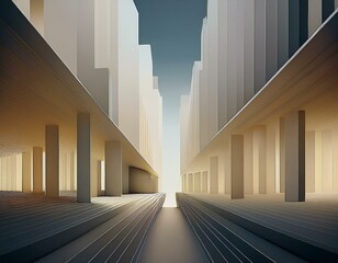 Obraz premium abstract geometric architecture background photo