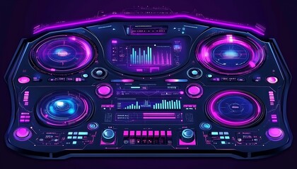 Fototapeta premium Futuristic Electronic Sound Mixer for Audio Production