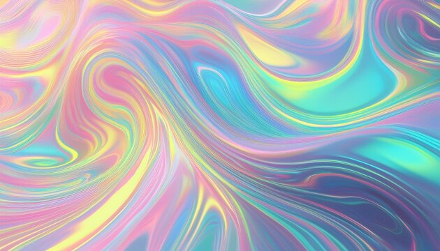 holographic neon background colorful psychedelic abstract pastel color waves for background