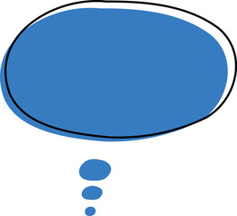 chat icon on blue background