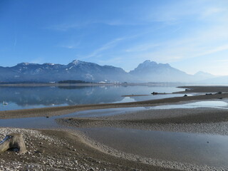 Forggensee Landschaft im Winter
