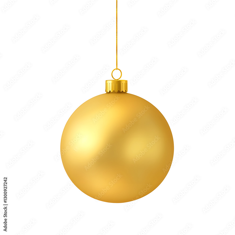 Poster elegant 3d rendering of a luxurious golden christmas bauble with subtle gradients soft reflections a