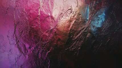 Naklejka premium Vibrant holographic rainbow foil iridescent texture abstract hologram background for futuristic and modern design
