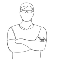 One continuous single drawing line art flat doodle business, people, office, worker, businessman. Isolated image hand draw contour on a white background
