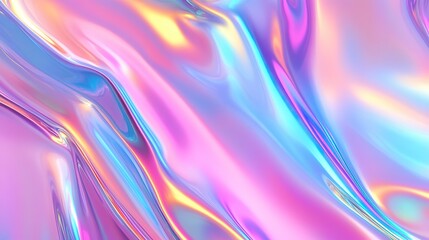 Vibrant holographic rainbow foil iridescent texture abstract hologram background for futuristic and modern design