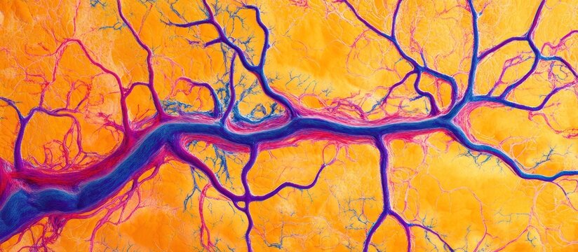 Abstract Vascular Network: A Microscopic View of Intricate Blood Vessels