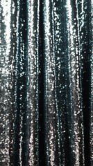 Shimmering Sequin Fabric: A close-up captures the intricate detail and reflective qualities of a sequined fabric, its surface shimmering with an array of colors, reflecting light