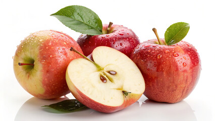 Apples - composition on white background.