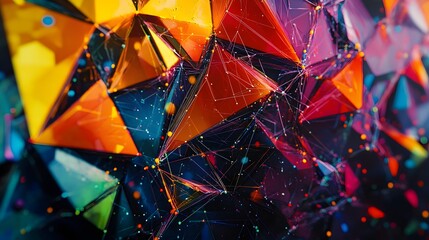 abstract colorful geometric polygonal background