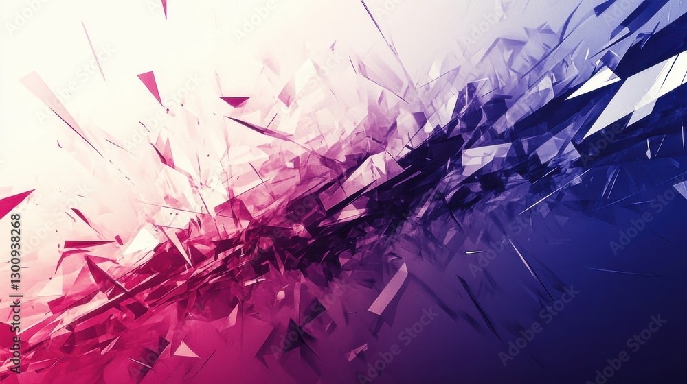 Aufkleber abstract art with sharp crystalline shapes and a gradient of colors