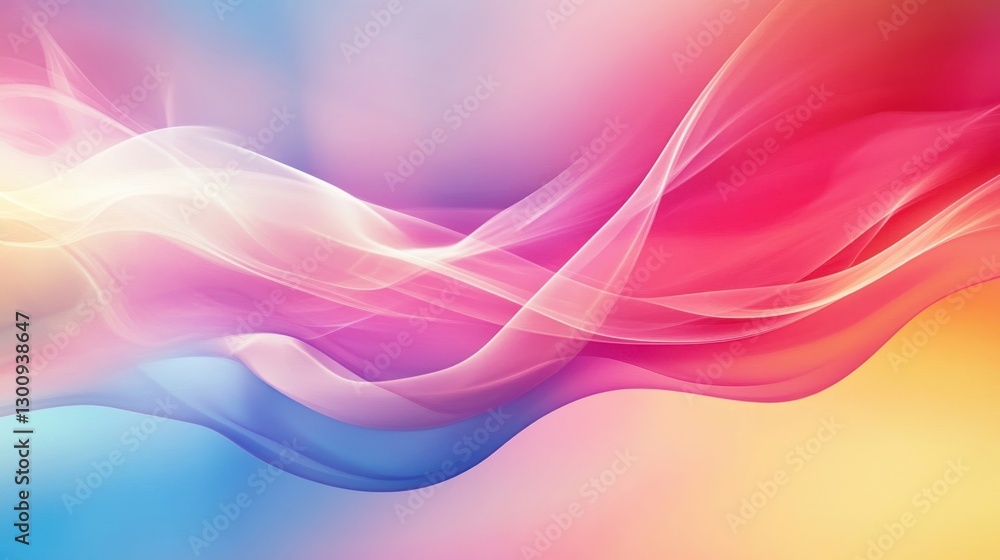 Poster abstract colorful swirling lines representing movement and fluidity