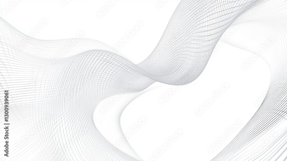 Poster abstract flowing gray lines create a dynamic and modern composition