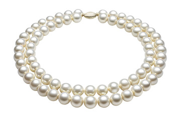 Obraz premium pearl necklace on white background
