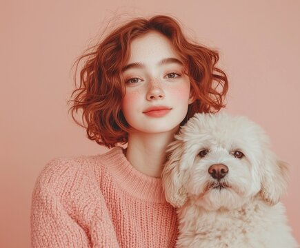 girl with a dog