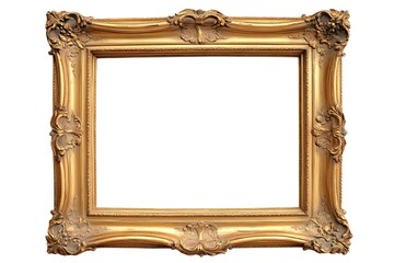 Old rustic wooden frame isolated on white or white background.