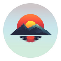 Fototapeta premium Diseño de logotipo minimalista para una marca de viajes