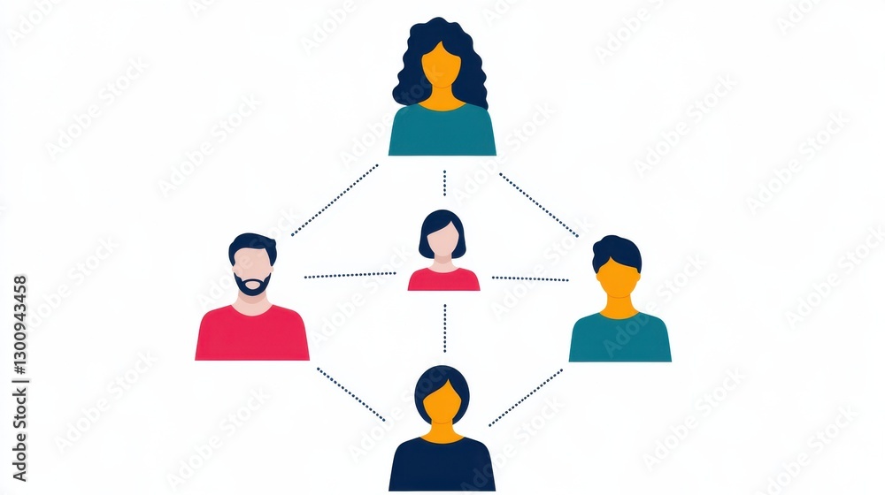 Poster organization chart infographics concept. corporate chain of command infographic showcasing organizat