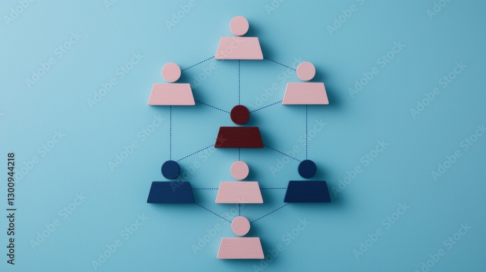 Aufkleber organization chart infographics concept. flat design organization chart infographic visualizing team