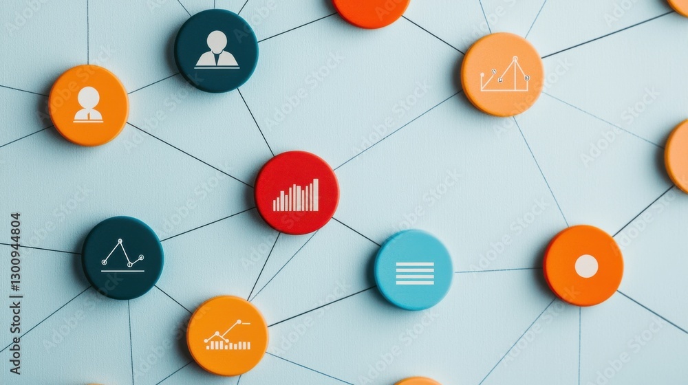 Poster organization chart infographics concept. infographic of corporate reporting relationships and data a