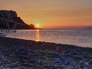 Krajobraz, plaża, morze