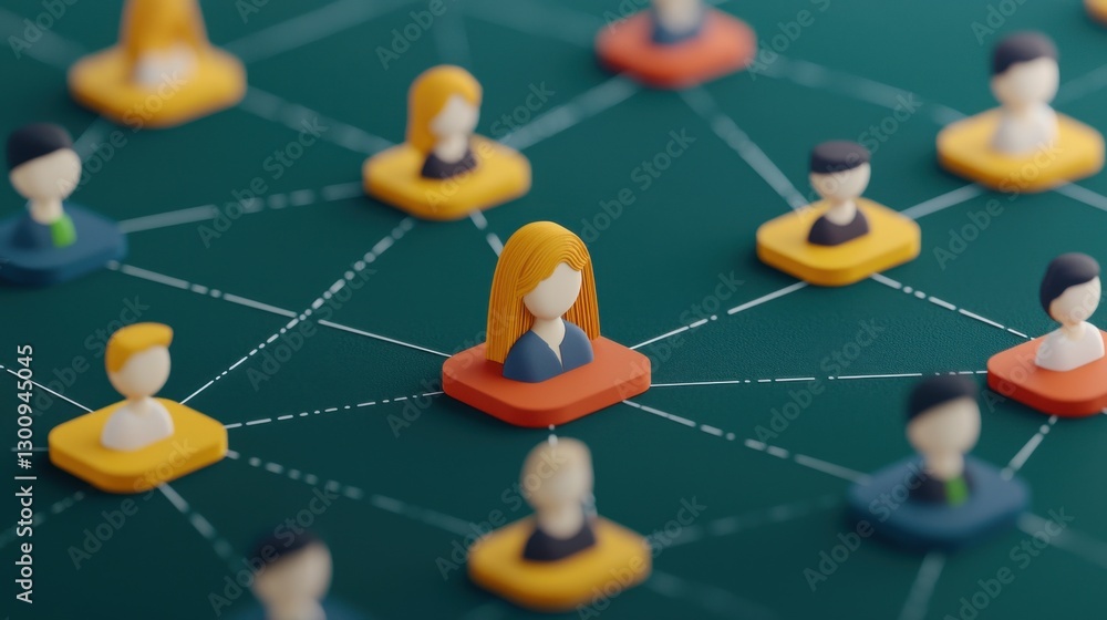Poster organization chart infographics concept. interconnected startup ecosystem visualizing the network of