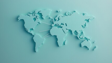 Organization chart infographics concept. Minimalist Global Corporate Infographic with Geometric World Map