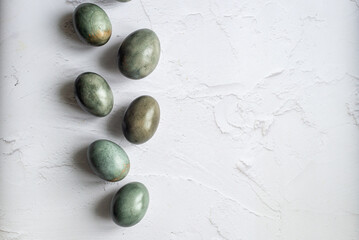Easter eggs on a white background