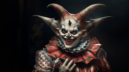 scary halloween clown demon devil the witcher creature jester joker