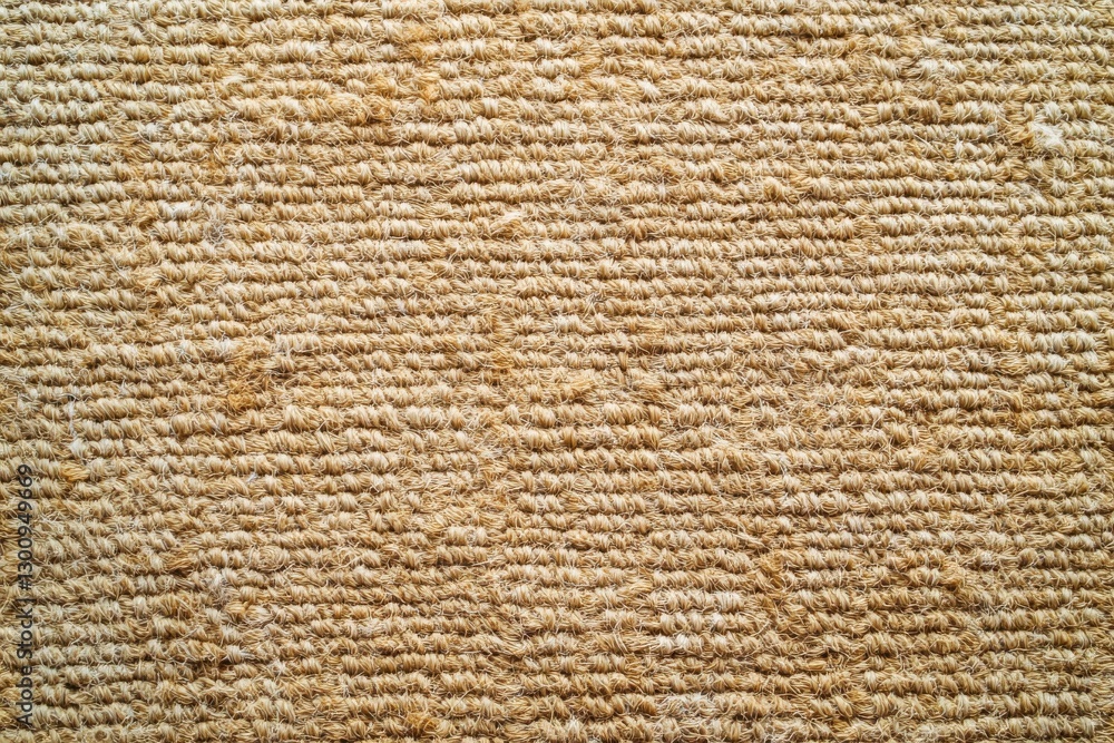 Poster a close up of a carpet with a brown and tan color. the carpet has a lot of texture and he is very so