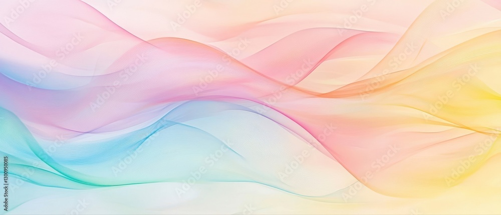 Poster a colorful, wavy line with a rainbow effect. the colors are bright and vibrant, creating a sense of 