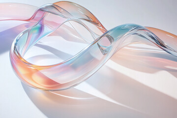 Abstract Iridescent Glass Swirl