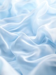Obraz premium Delicate light blue fabric drapes and folds, creating a soft, dreamy, and calming aesthetic