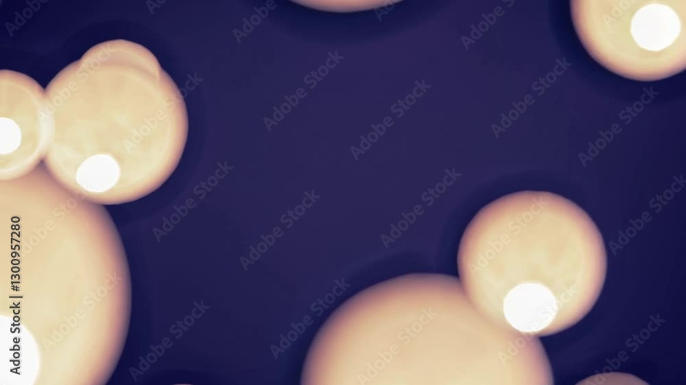Poster dreamy orbs of light floating in a simple background for serene visuals