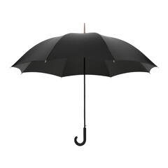 black umbrella isolated on white