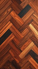 Artistic Floor: A close-up of herringbone pattern floor, rich wood grain, and detailed textures, evoking warmth and elegance.
