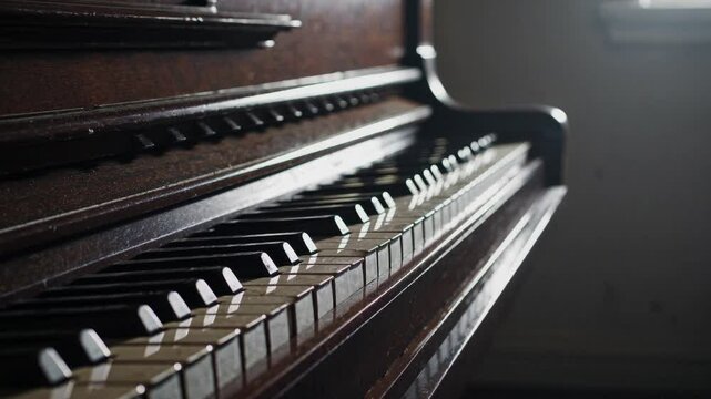 Haunting Melodies from a Weathered Piano Evoking Simple Moments of Composition