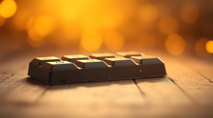 Studio shot of milk chocolate bar