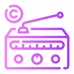 radio gradient icon