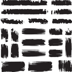 Black brush strock set 