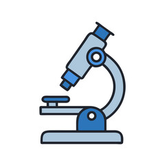 Microscope Flat Design Medical Supplies Icon on white Background