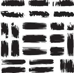 Black brush strock set 