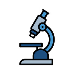 Microscope Flat Design Medical Supplies Icon on white Background