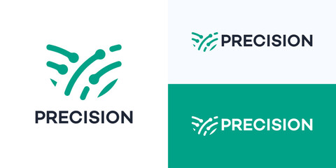 Precision logo design, Modern precise and technologically advanced, Suitable for a wide range of businesses, Engineering, Technology, Data analysis, or Any industry that values accuracy and detail.