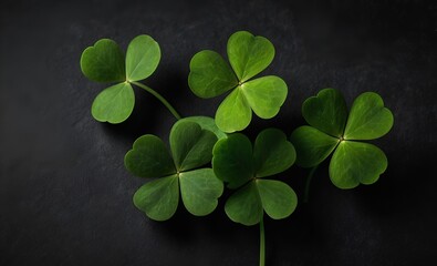 green clover leaves