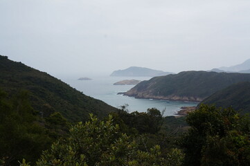 view of the sea from the mountain