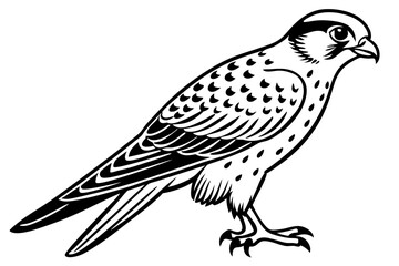 Fototapeta premium Detailed American Kestrel Vector Art Design for Wildlife Lovers