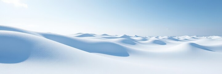 Undulating snow dunes, brilliant white expanse, texture, snowdrift, white