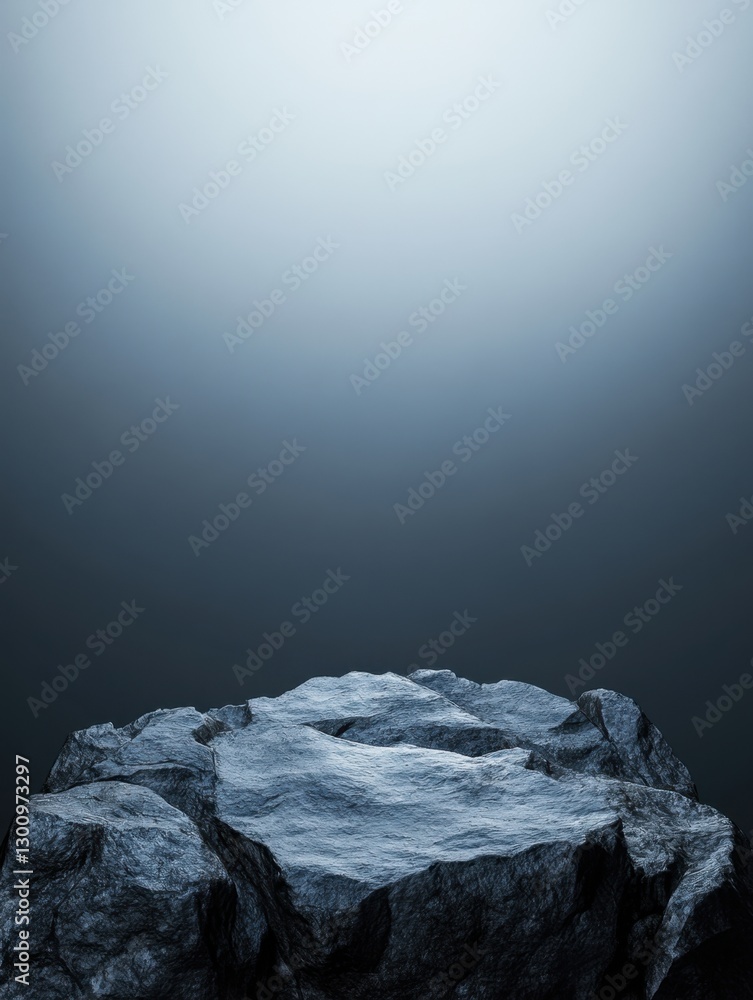 Poster rock plateau against a gradient background. ideal for showcasing products in a studio setting